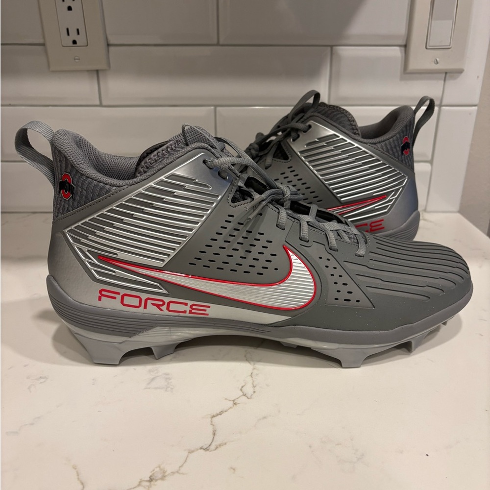 Nike Force Savage Pro 3 Ohio State Football Cleats Mens Size 17